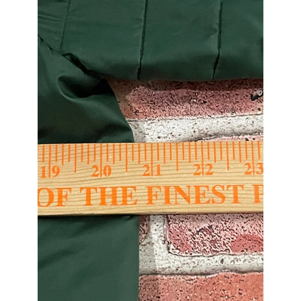 Merrell Mens Puffer Jacket Green Grey Quilted Full Zip Insulated Coat Sz Medium